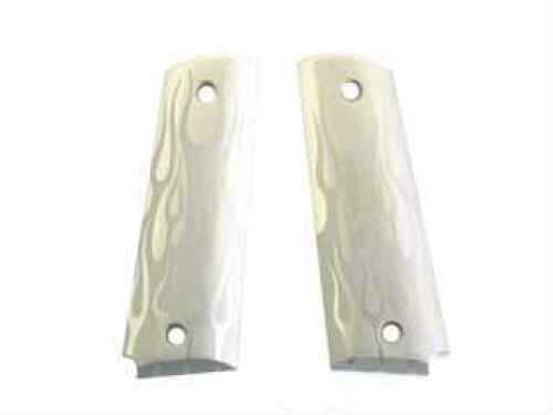 Hog Grips Govt Model FLAMES Alum Clear ANODIZ